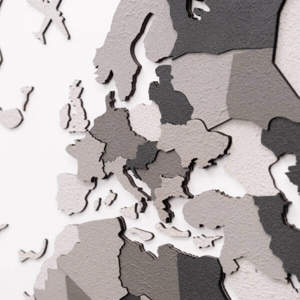 enjoythewoodestonia деревянная карта мира на стену 3D Concrete