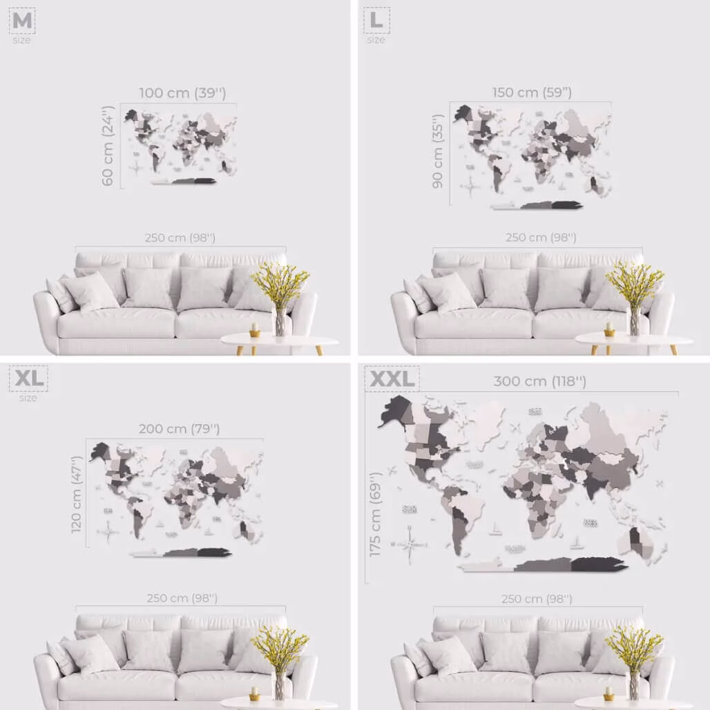 enjoythewoodestonia 3D wooden wall map concrete