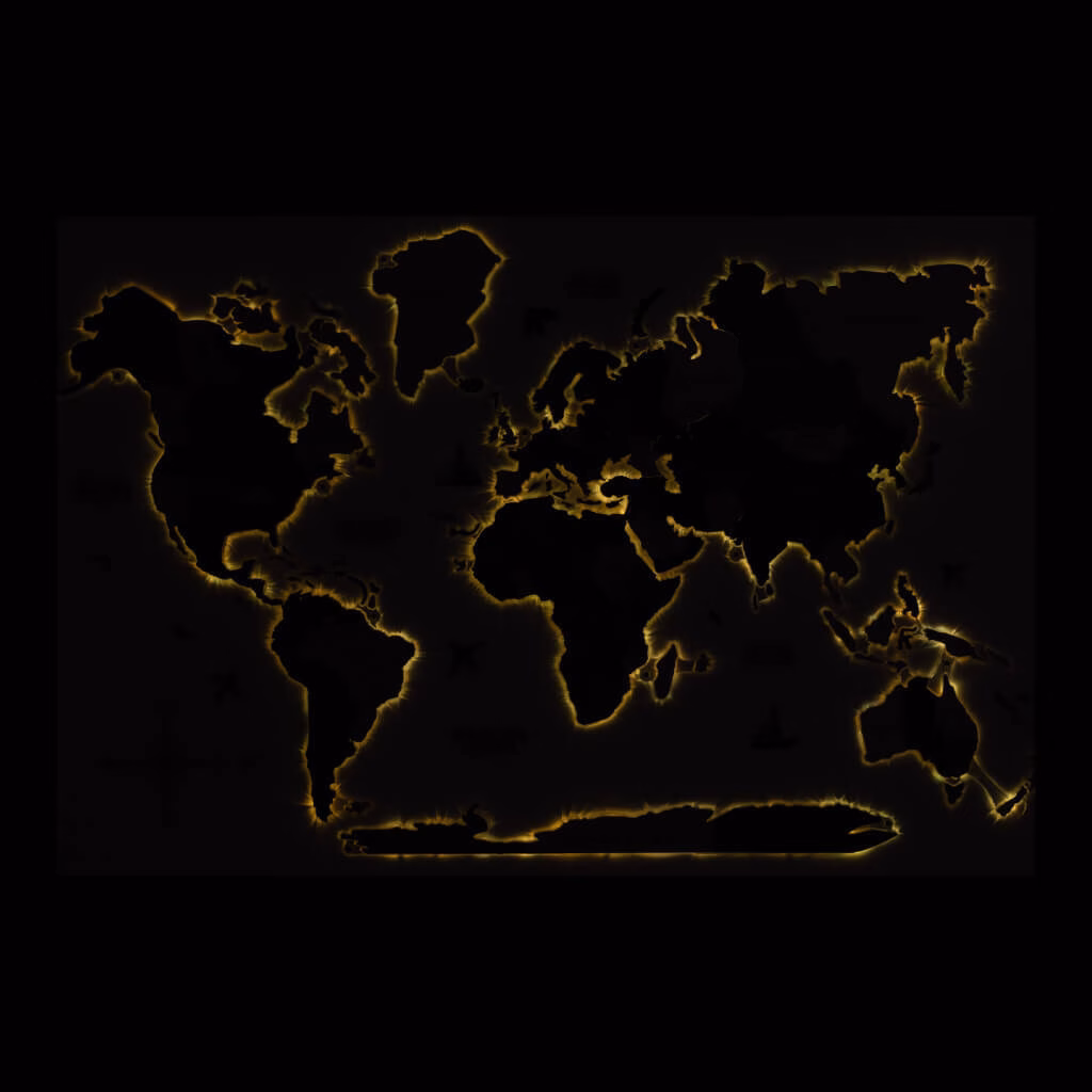 enjoythewoodestonia деревянная карта мира на стену 3D LED на акриле