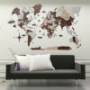 enjoythewoodestonia деревянная карта мира на стену 3D cappuccino