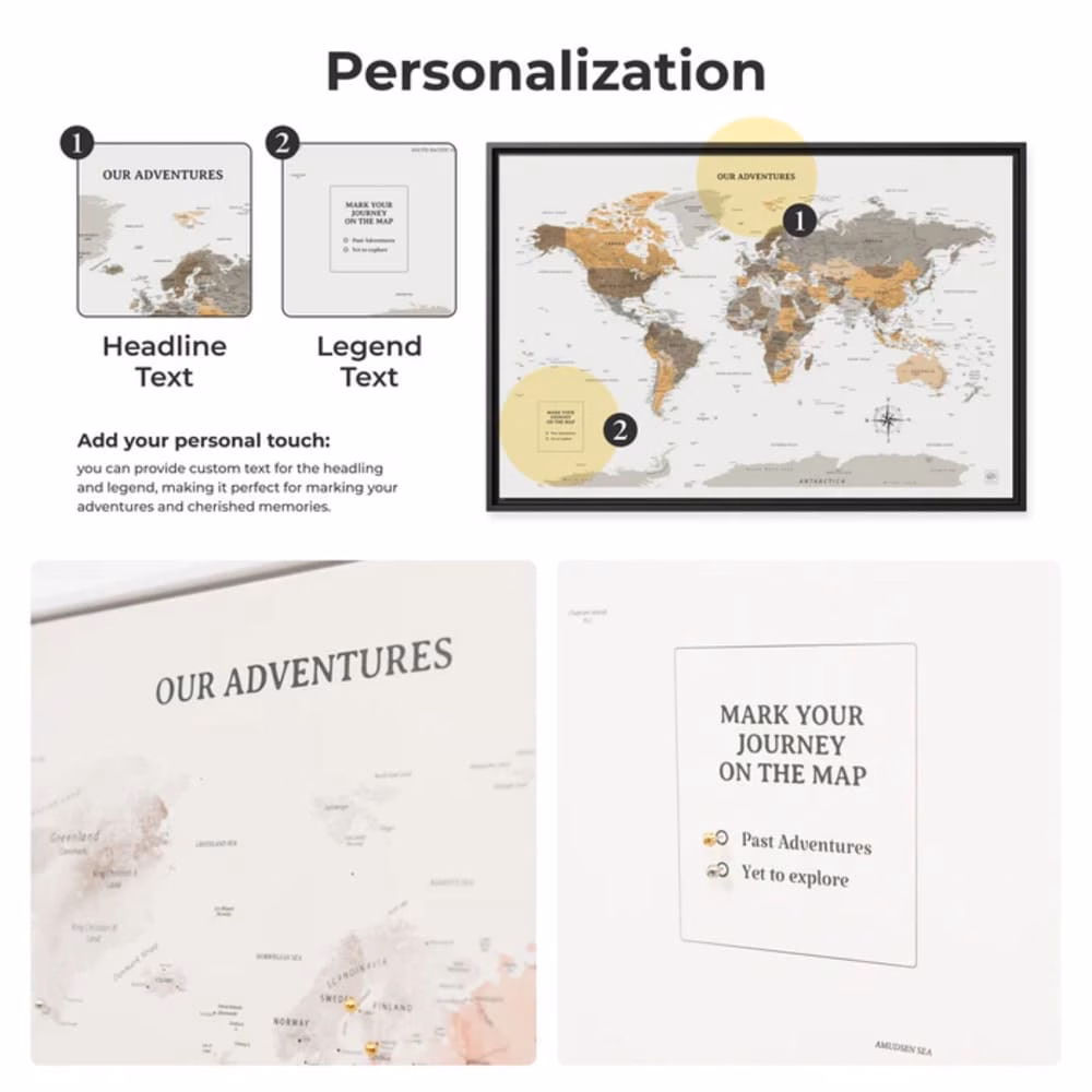 enjoythewoodestonia maailma kaart lõuendil desert