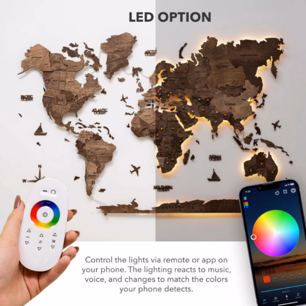 EnjoythewoodEstonia 3D seinakaart LED dark walnut 3.0