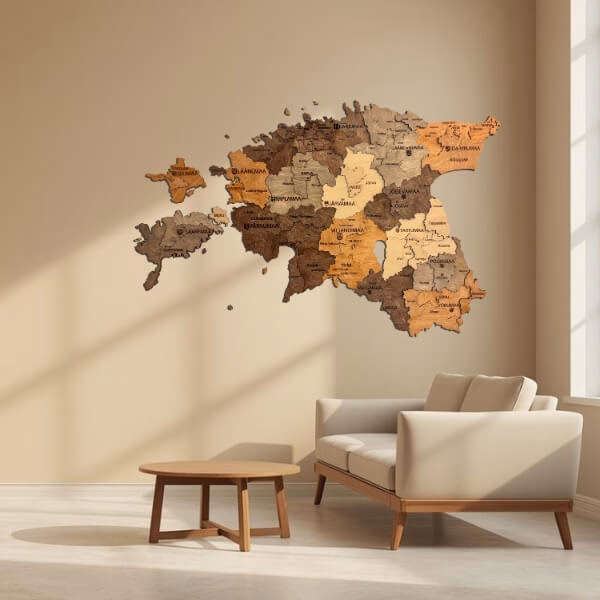 EnjoythewoodEstonia - Estonian wall map